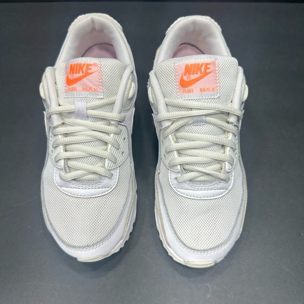 Nike Air Max  90 White Sneakers Women’s size 6.5 pre owned Exellent condition.